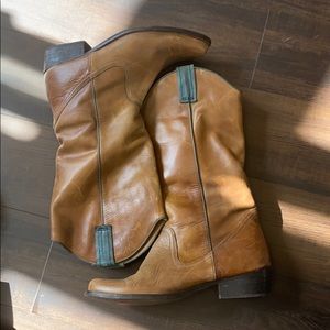 Distressed cowboy boots